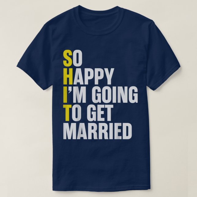 T-shirt Couples mariés et mariés Amusants Fiançailles Mari (Design devant)