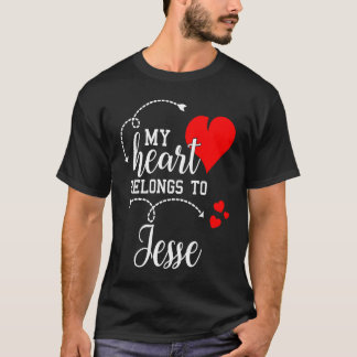 T-shirt Couples Matching  My Heart Belong to Jesse  My Lov