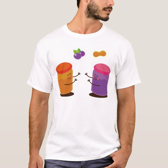 T-shirt Couples PBJ mignon (Devant)