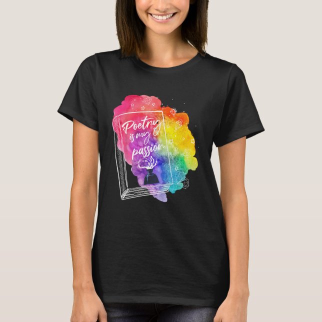 T-shirt Couplet Rhymes Lyrics Elegance Passionnée Poétique (Devant)