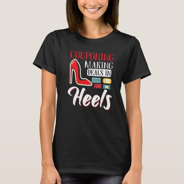T-shirt Couponer Couponer High Heel Couponing Faire affair (Devant)