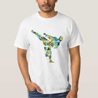 T-shirt Coups de pied de couleurs de logo d'ITF