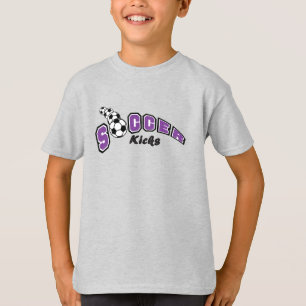 T-shirt Coups de soccer - violet