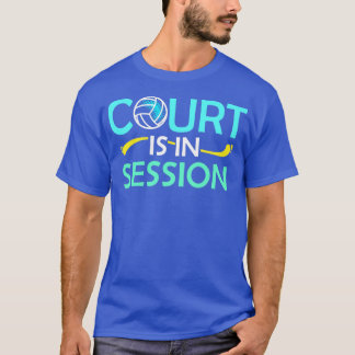 T-shirt Cour En Session Volleyball Cadeau Imprimer Volleyb