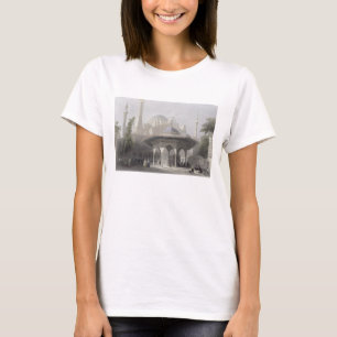 T-shirt Cour et fontaine de St Sophia, Istanbul, engrav