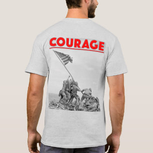 T-shirt COURAGE AMÉRICAIN DE COMBAT - Bataille d'Iwo Jima