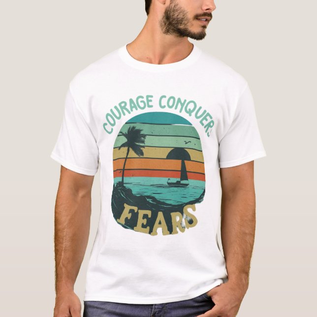 T-shirt courage conquérir (Devant)