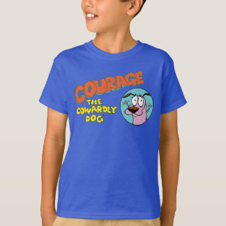 T-shirt Courage du chien lâché | Afficher le logo