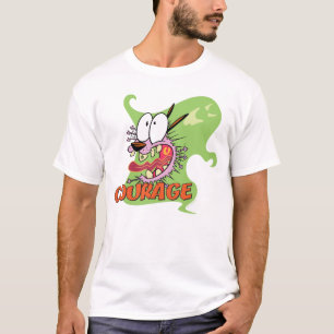 T-shirt Courage du chien lâché   Graphique fantôme