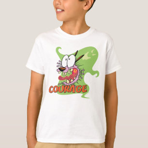 T-shirt Courage du chien lâché   Graphique fantôme