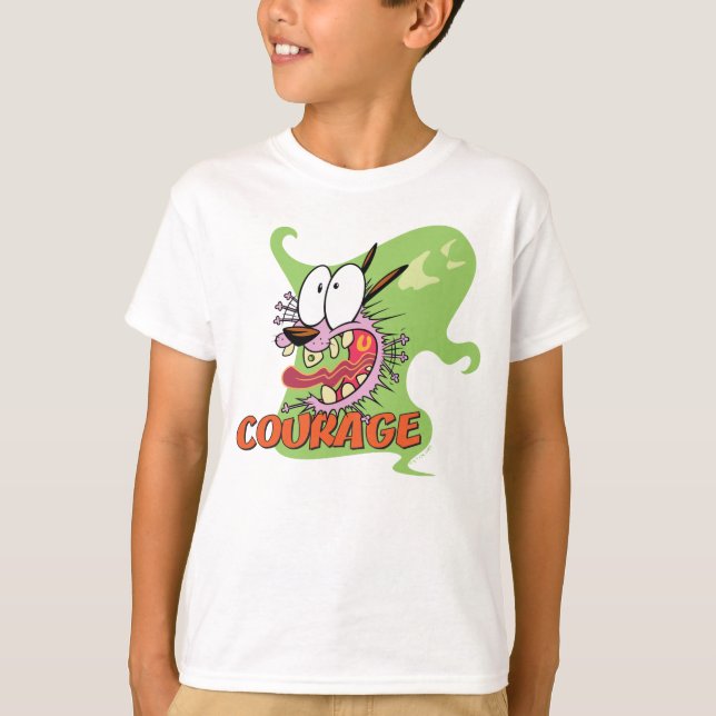 T-shirt Courage du chien lâché | Graphique fantôme (Devant)