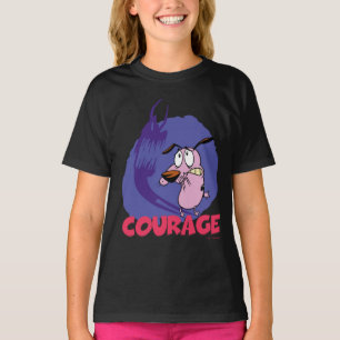 T-shirt Courage du chien lâché   Graphique instantané