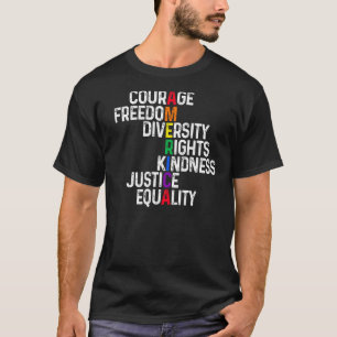T-shirt Courage Liberté Droits De Diversité Lgbtq