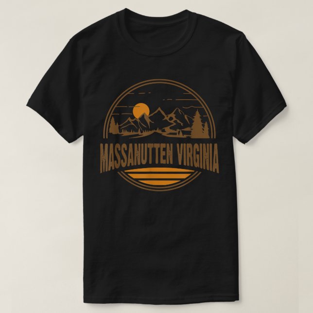 T-shirt Courageux Bon Vintage Massanutten, Virginia Moun (Design devant)