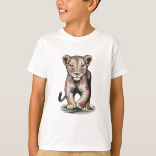 T-shirt Courageux Petits Lions Cub Enfants