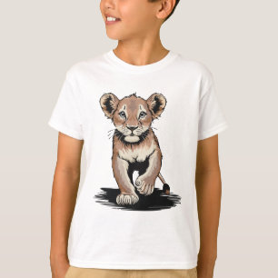 T-shirt Courageux Petits Lions Cub Enfants