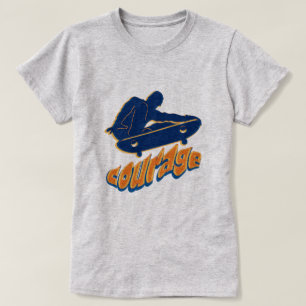 T-shirt Courageux Skateboarder