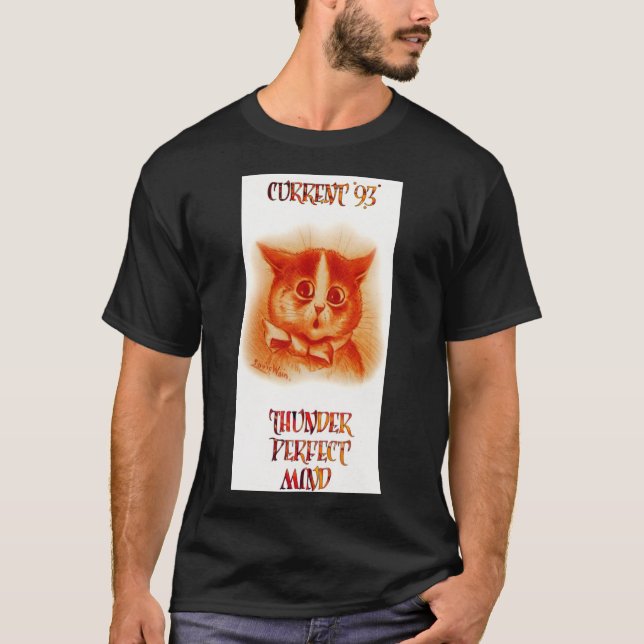 T-shirt Courant 93 Tonnerre parfait esprit Louis Wain Chat (Devant)