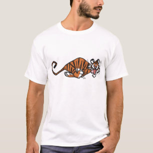 T-shirt courant de tigre de bande dessinée
