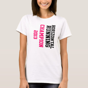 T-shirt courant horizontal de dames du champion