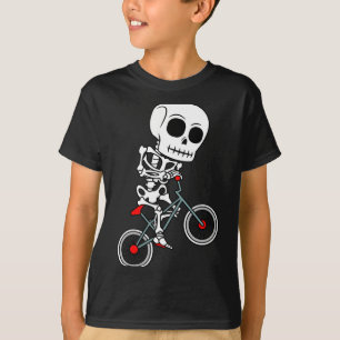 T-shirt Coureur BMX squelette Halloween Style Racing facil