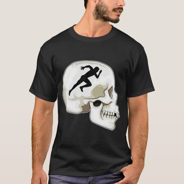 T-shirt Coureur de crâne faisant du sport (Devant)