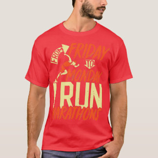 T-shirt Coureur de marathon étapes Coureur gagnant de cour