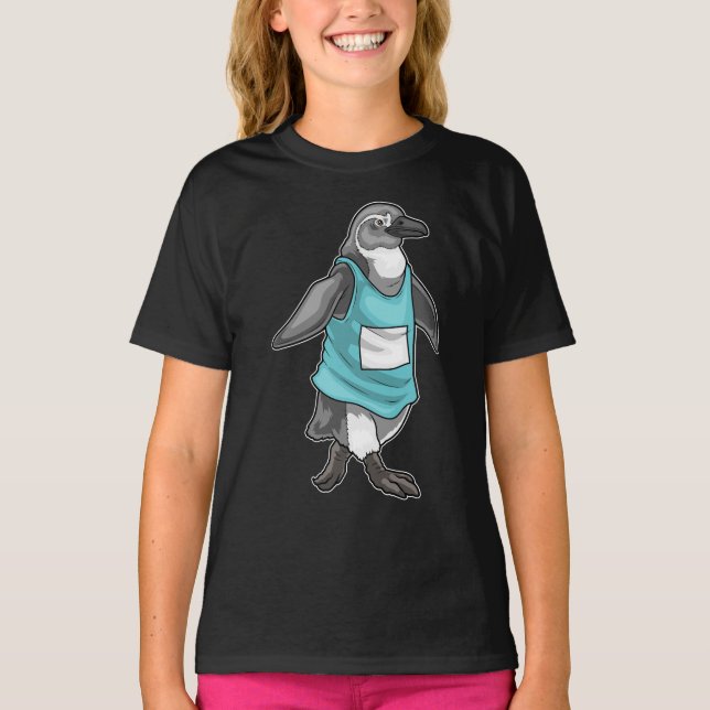 T-shirt Coureur de pingouins faisant du sport (Devant)