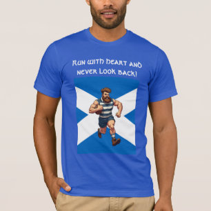 T-shirt Coureur de rugby et Saltire écossais