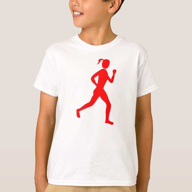 T-shirt Coureur (Femme) - Rouge (Devant)