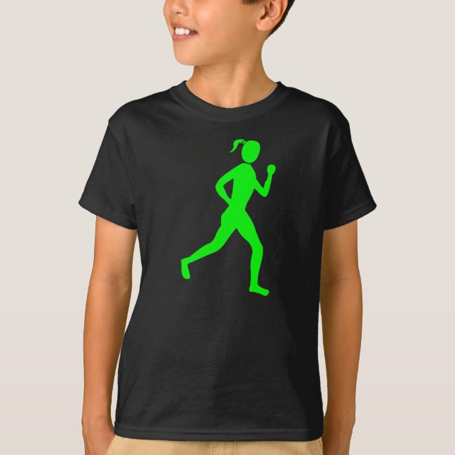 T-shirt Coureur (Femme) - Vert (Devant)