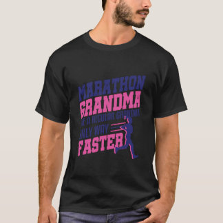 T-shirt Coureur Marathon Grand-mère Coureur demi-première