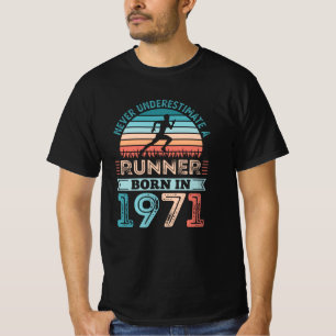 T-shirt Coureur né en 1971 50e anniversaire Gift Running