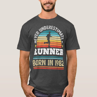 T-shirt Coureur né en 1982 40e anniversaire Coureur de cad