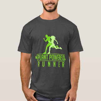 T-shirt Coureur plante Powered Vegetarian Vegan Runner