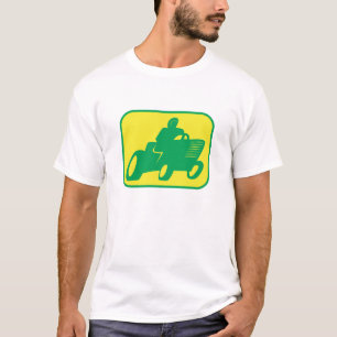 T-shirt Coureur vert et jaune de tondeuse à gazon