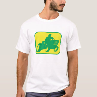 T-shirt Coureur vert et jaune de tondeuse à gazon