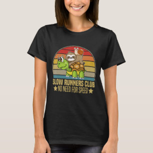 T-shirt Coureurs Lents Club Pas Besoin De Vitesse Tortue F