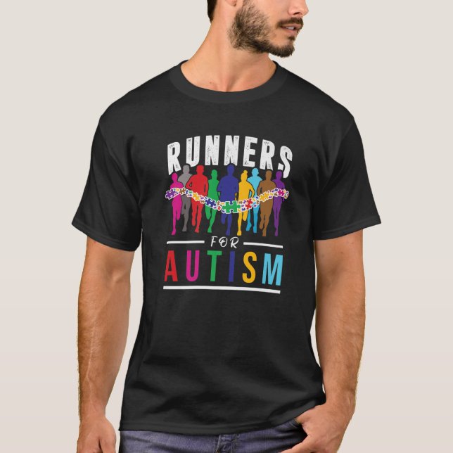 T-shirt Coureurs Pour L'Autisme - Course À La Sensibilisat (Devant)