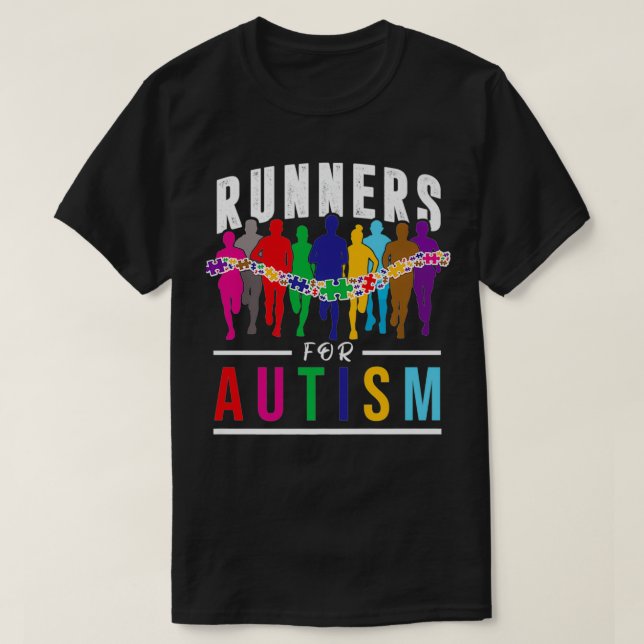 T-shirt Coureurs Pour L'Autisme Sensibilisation sur l'auti (Design devant)