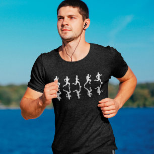 T-shirt Coureurs réfléchis exécutant des Joggers à travers