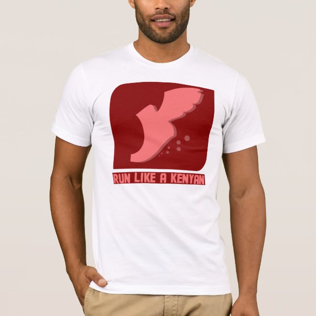 T-shirt Courez comme un Kenyan (Devant)