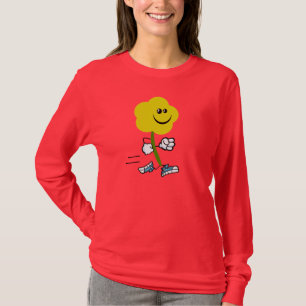 T-shirt Courez la fleur courante courue par fleuriste