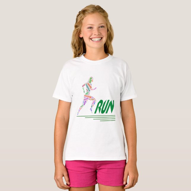 T-shirt Courez une fille, courez (Devant entier)