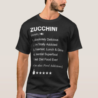 T-shirt Courgettes Définition Meaning culinary art 