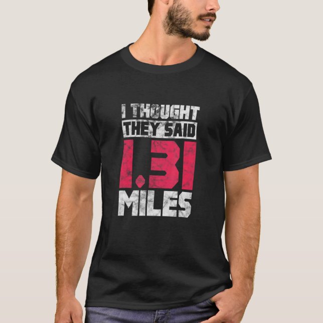 T-shirt Courir À Moitié Marathon Coureur 21 Miles Distabil (Devant)