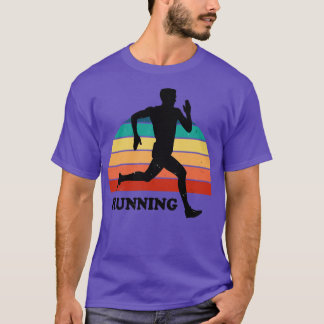 T-shirt Courir au coucher du soleil
