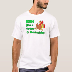 T-shirt Courir Comme La Turquie À Thanksgiving