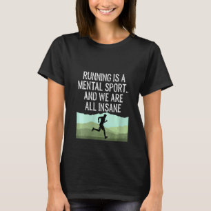 T-shirt Courir Des Femmes À Travers Le Pays Est Dingue