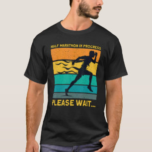 T-shirt Courir Jogger Semi Marathon Vintage Retro Dans Pro